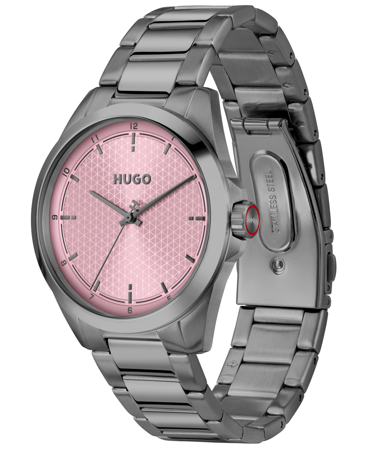 Hugo Boss Men's Seam Quartz Ionic Plated Grey Steel Watch, 42.5mm