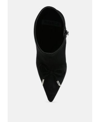 Womens Dapers Bow Detail Ankle Boots