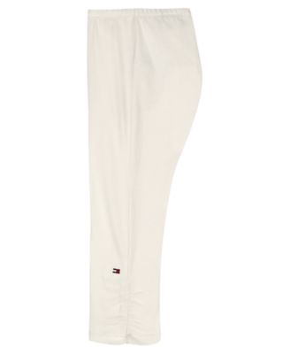 Girls' 4-6X Round Neck Short-Sleeve Top and Cropped Leggings, 2-Piece Set