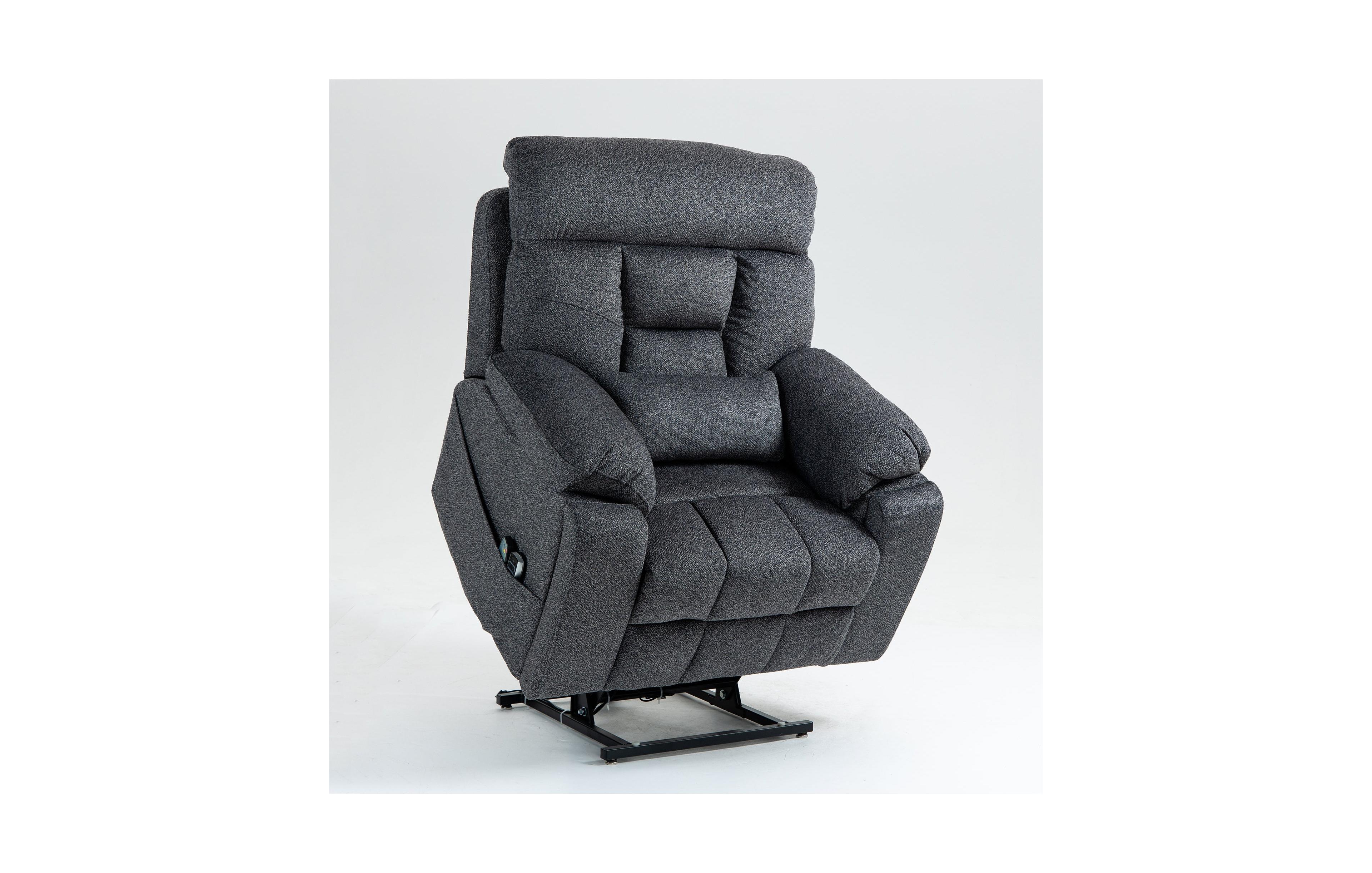 Boyel Living Velvet Electric Lift Recliner with Heating and Massage, Power Lift Sofa Chair with 2 Pocket Cup Holders, 2 Remote Controls, 4 Okin Motors