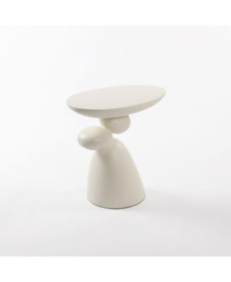 Modern Minimalist Fiberglass End Table for Living Room and Bedroom Decor