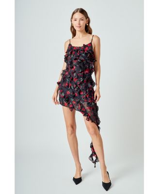 Women's Print Ruffled maxi Dress