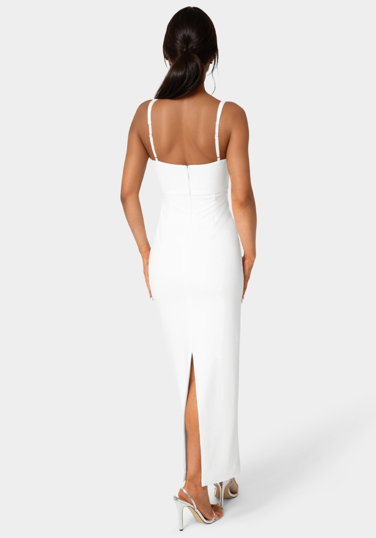 Bebe Women's Embellished Strapless Column Maxi Dress