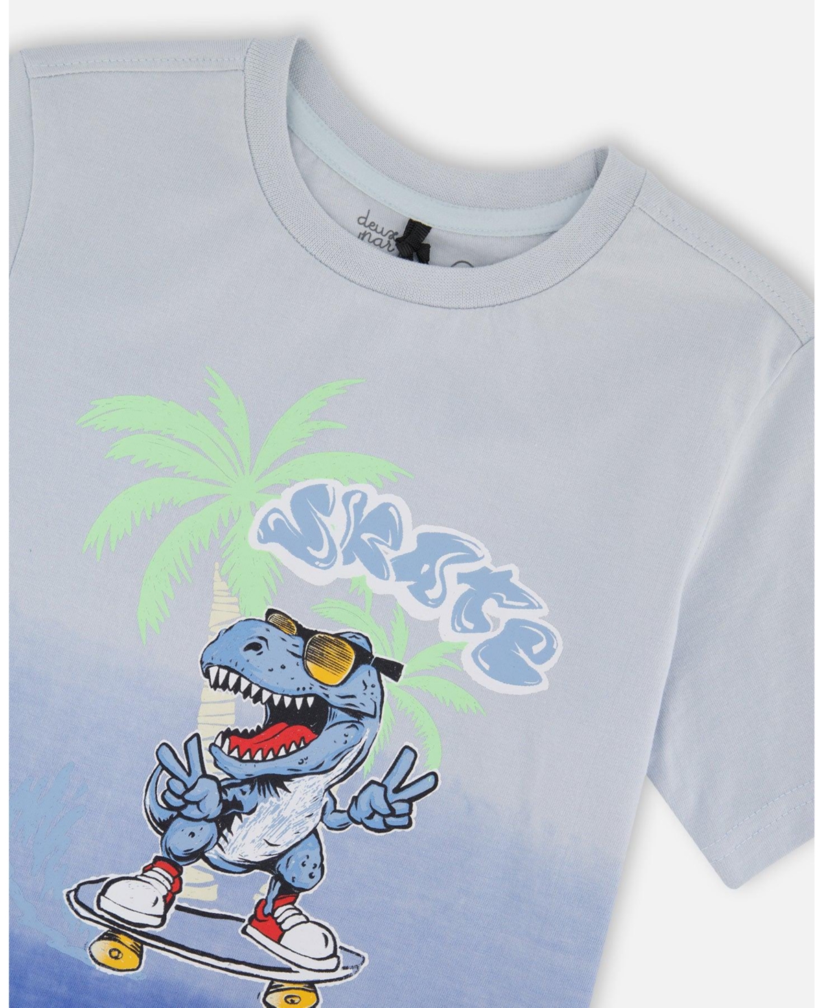 Deux par Boy Cotton Jersey T-Shirt with Print Gradient - Toddler