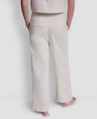 Women's High Rise Ankle Wide Leg Pants