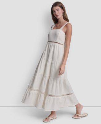 Women's Square Neck Sleeveless Maxi Dress