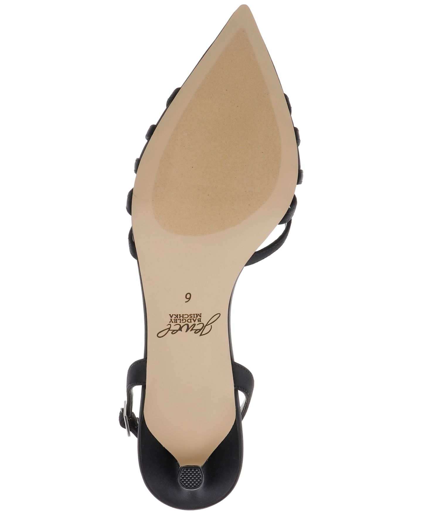 Женские туфли Jewel Badgley Mischka Patricia Slingback Dress Pumps, цвет: Чёрный атласный — фото 5