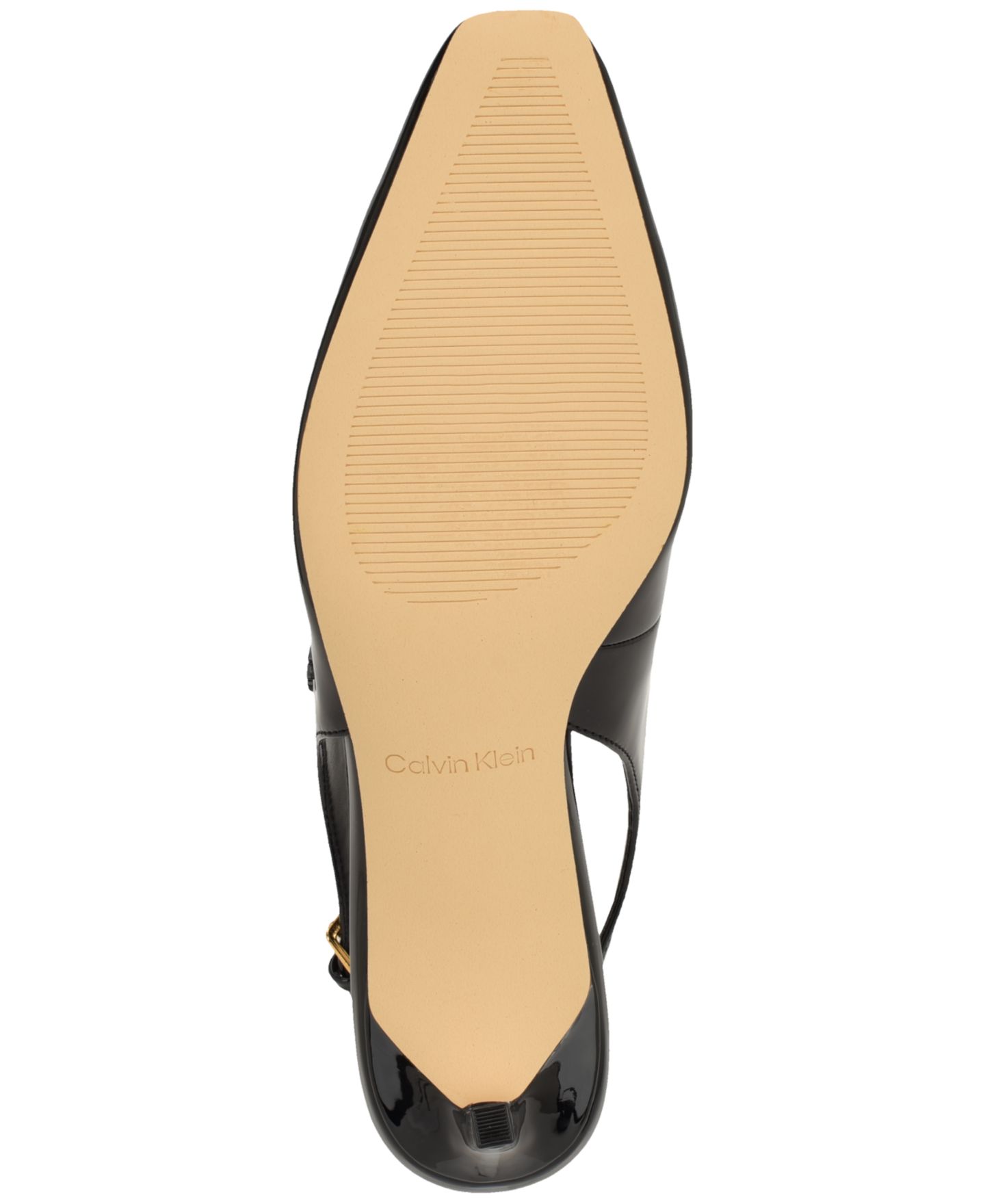 Женские туфли Calvin Klein Sorena Snip Toe Slingback Pumps, цвет: Чёрный лаковый — фото 5