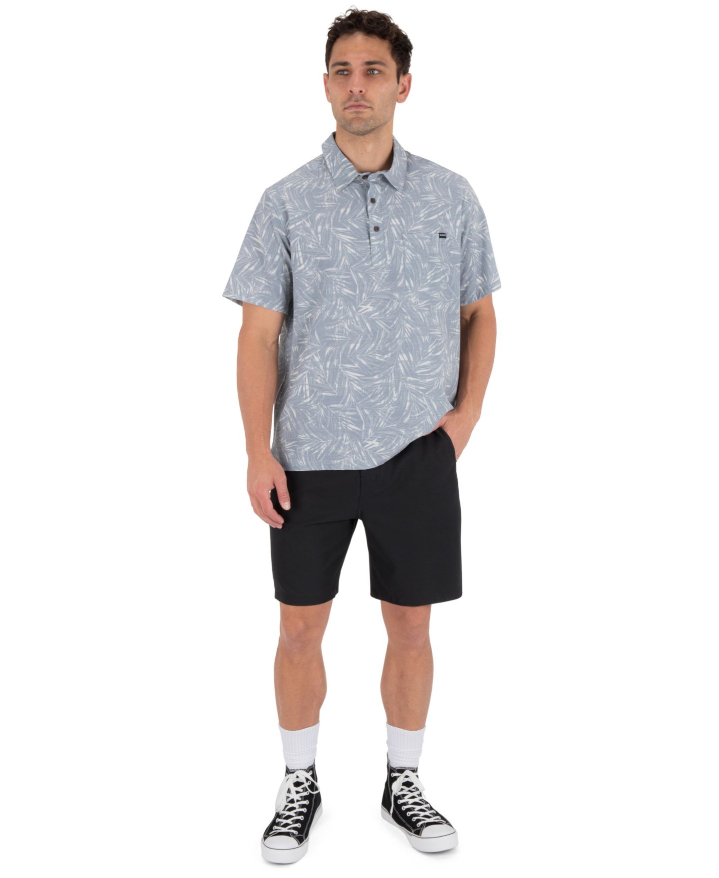 Мужской свитер Hurley Newport Pullover Short-Sleeve Shirt, цвет: Particle — фото 2