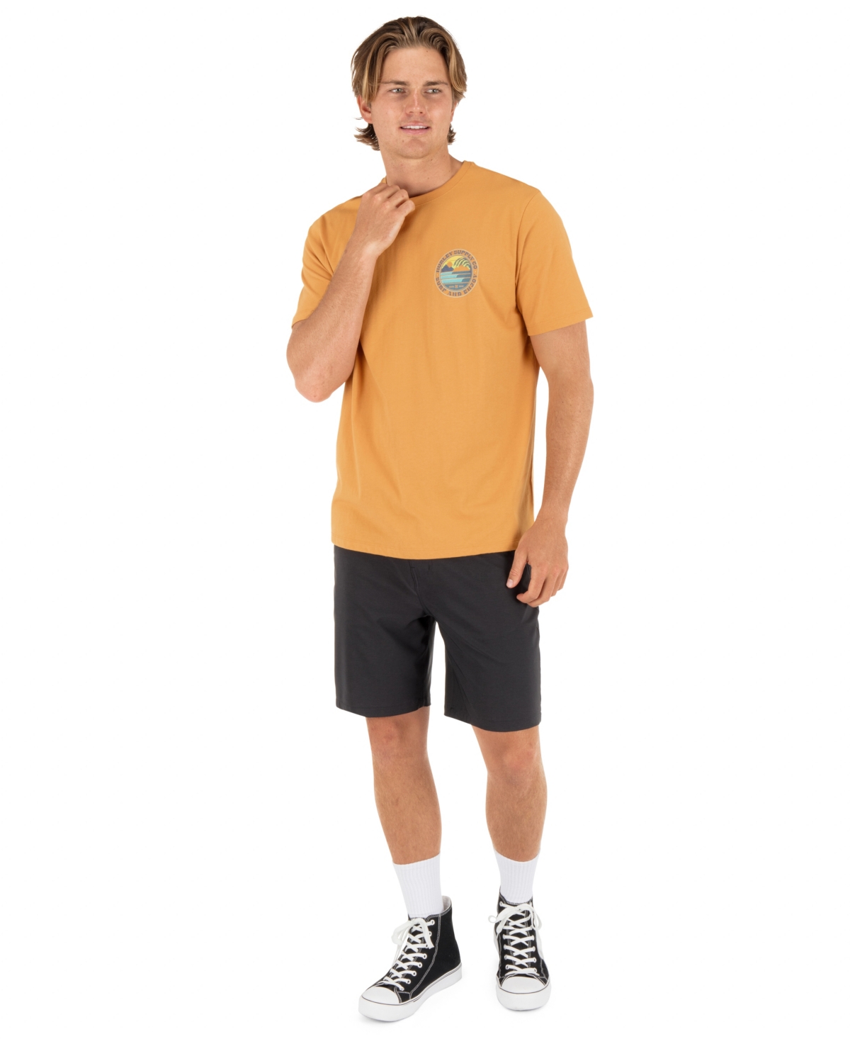 Hurley Men's Regular-Fit Round Neck Short-Sleeve T-Shirt