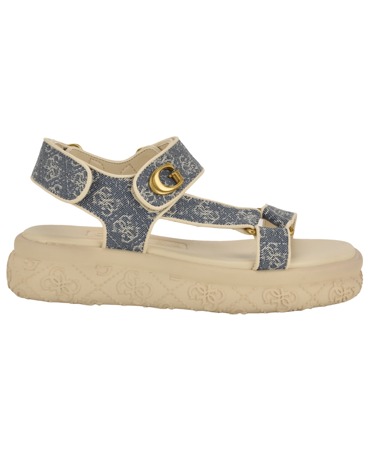 Guess Women's Lanara Quattro G Sporty Platform Footbed Sandals