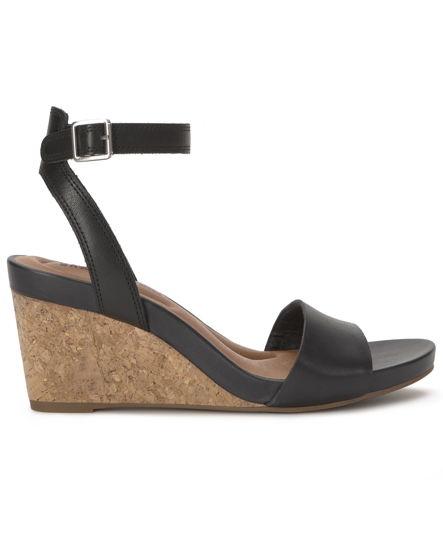 Женские сандалии Lucky Brand Lynda Ankle Strap Wedge, цвет: Чёрный мглистый — фото 2
