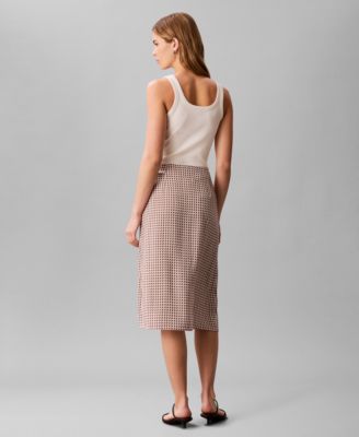 Women's Printed Midi Skirt