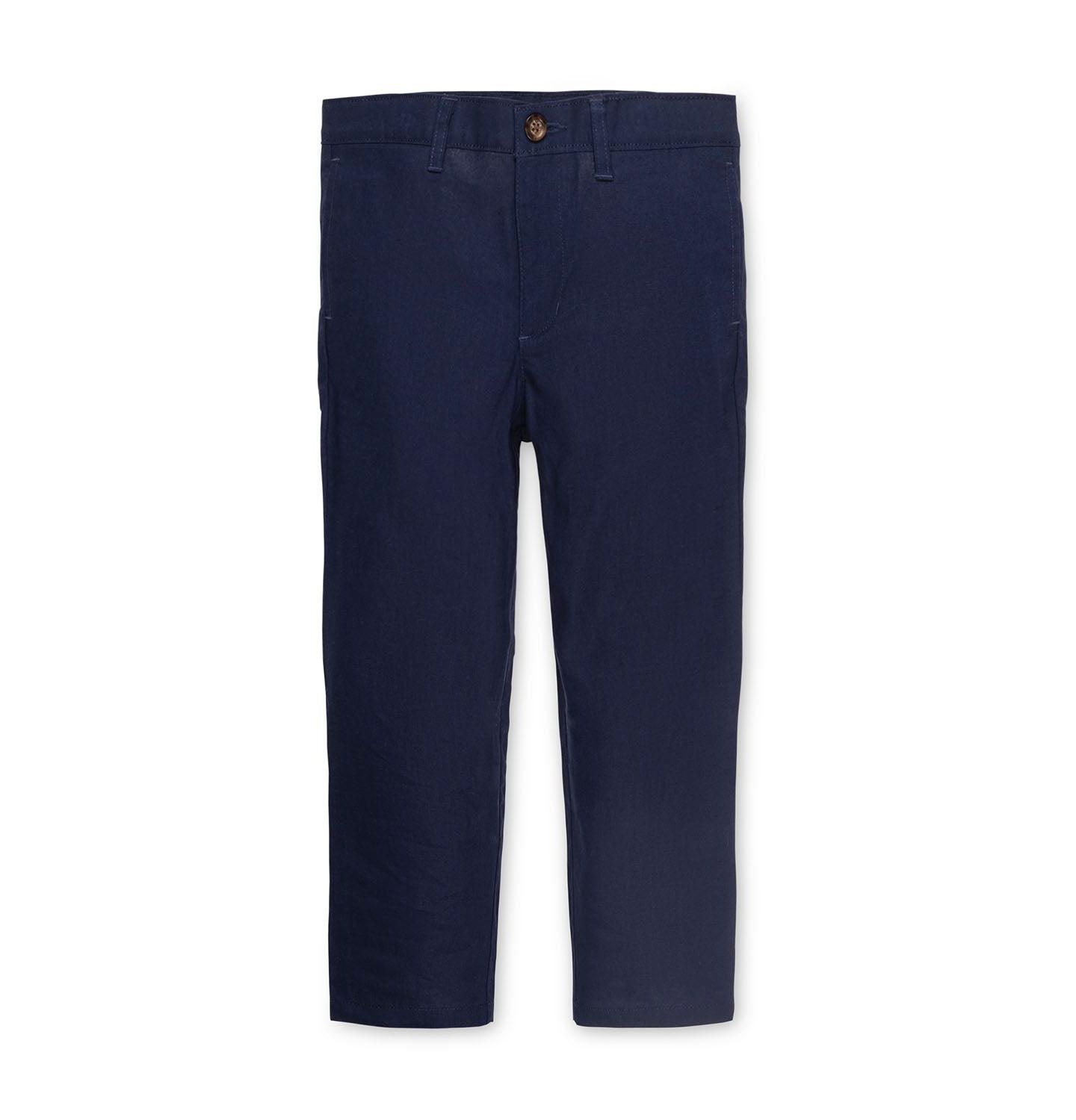 Брюки Hope & Henry Linen Suit Pant для мальчиков-малышей, цвет: Тёмно-синий льняной — фото 1