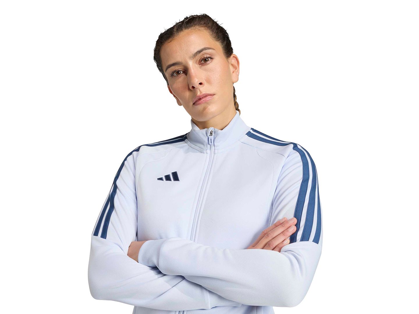 Женская куртка adidas Tiro 26 Quarter-Zip, цвет: Синий / Ночной морской — фото 3