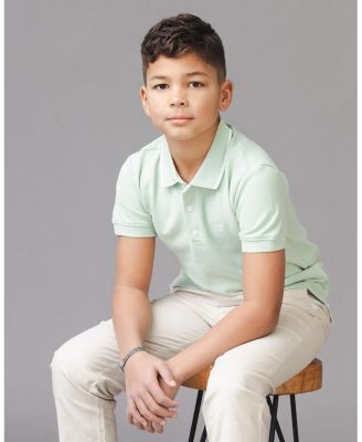 Toddler Boys Organic Short Sleeve Knit Pique Polo Shirt