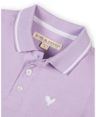 Big Boys Hope and Henry Organic Short Sleeve Knit Pique Polo Shirt