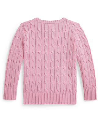Boys' 2-7 Cable-Knit Crewneck Sweater