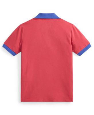 Boys' 2T-7 Stretch Cotton Mesh Polo Shirt