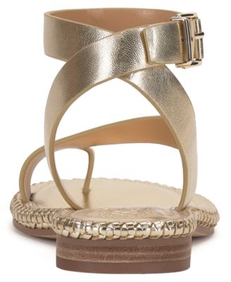 Women's Libahs Braided Toe-Loop Round Toe Flat Sandals