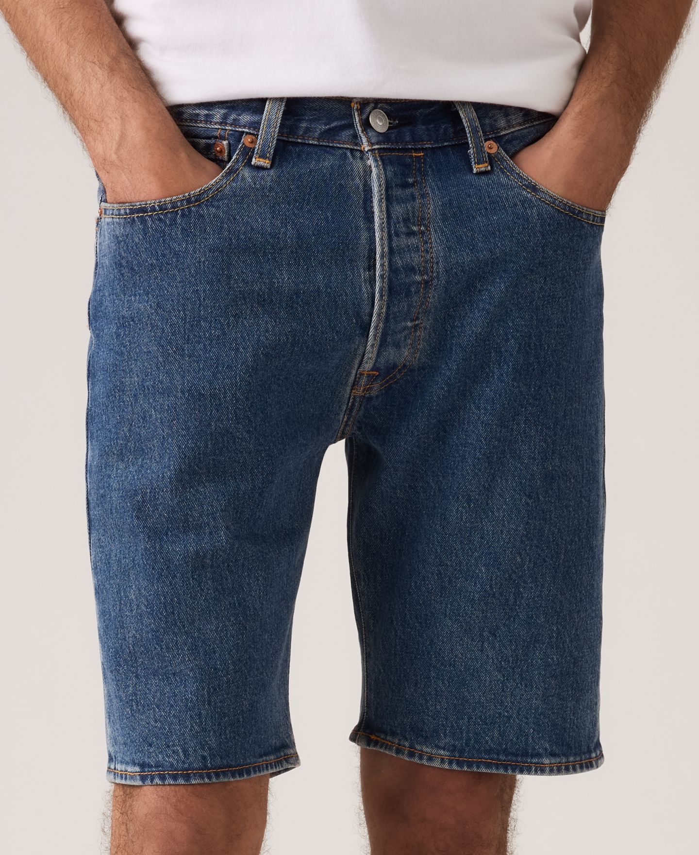 Мужские шорты Levi's 501™ Original Hemmed Stretch 9" Jean, цвет: Индиго — фото 4