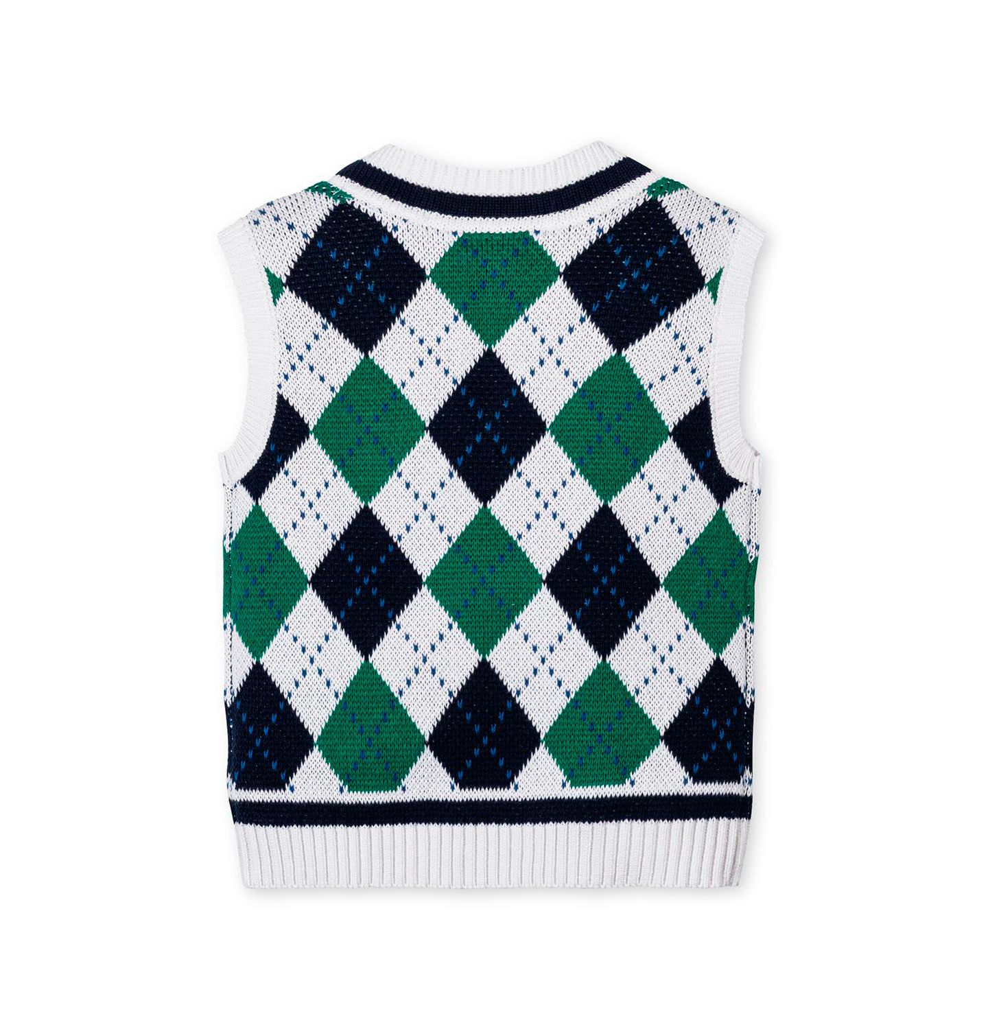 Жилет Hope & Henry Organic V-Neck Argyle Sweater Vest для мальчиков, цвет: С ромбами — фото 6