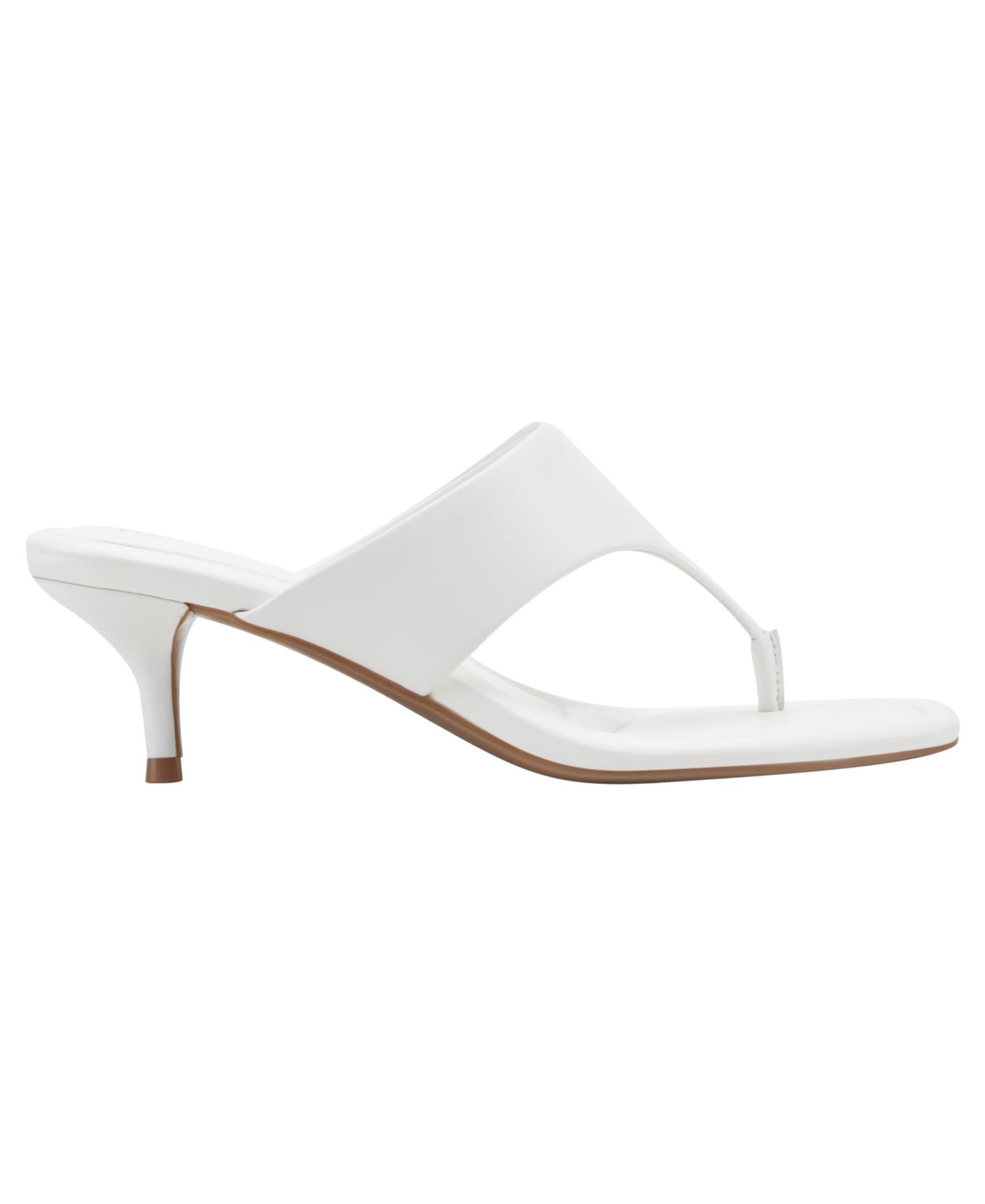 Женские сандалии Marc Fisher Yael Slip-On Square Toe Dress Sandals, цвет: Белый — фото 2