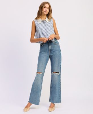 Women's Clara Sleeveless Button-Front Top