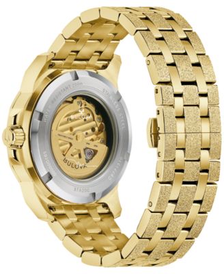 Men's Marine Star Series A Marc Anthony Gold-Tone Stainless Steel Bracelet Watch 35mm