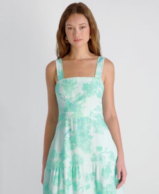 Women's Cooper Linen Sophie Fleur Square Neck Maxi Dress