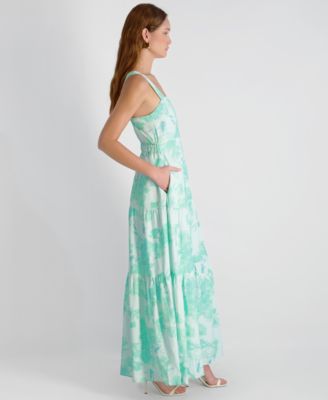 Women's Cooper Linen Sophie Fleur Square Neck Maxi Dress