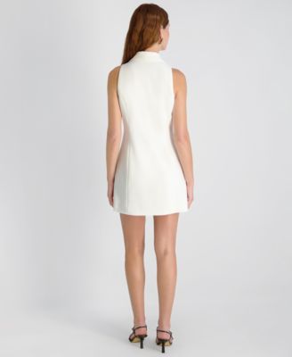 Women's Whisper Double-Breasted Collared V-Neck Mini Dress