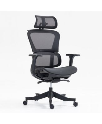 High Back Mesh Office Chair with 4D Armrests & Recline