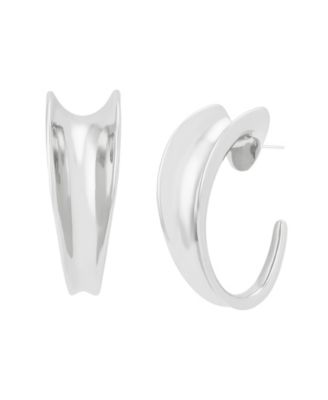 Robert Lee Morris Soho Silver Sculpted Large Hoop Earrings - Silver 58$