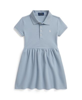Girls' 2-6X Stretch Mesh Polo Collar Dress