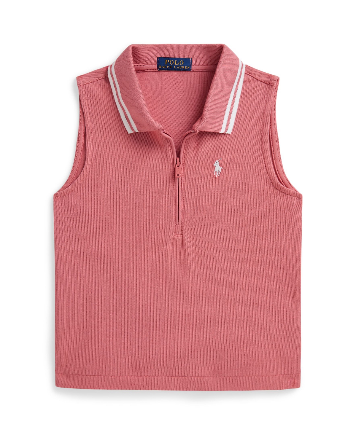 Polo Ralph Lauren Girls' 7-16 Stretch Mesh Half-Zip Boxy Shirt
