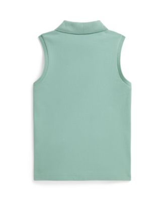 Girls' 7-16 Stretch Mesh Four-Button Placket Polo Shirt