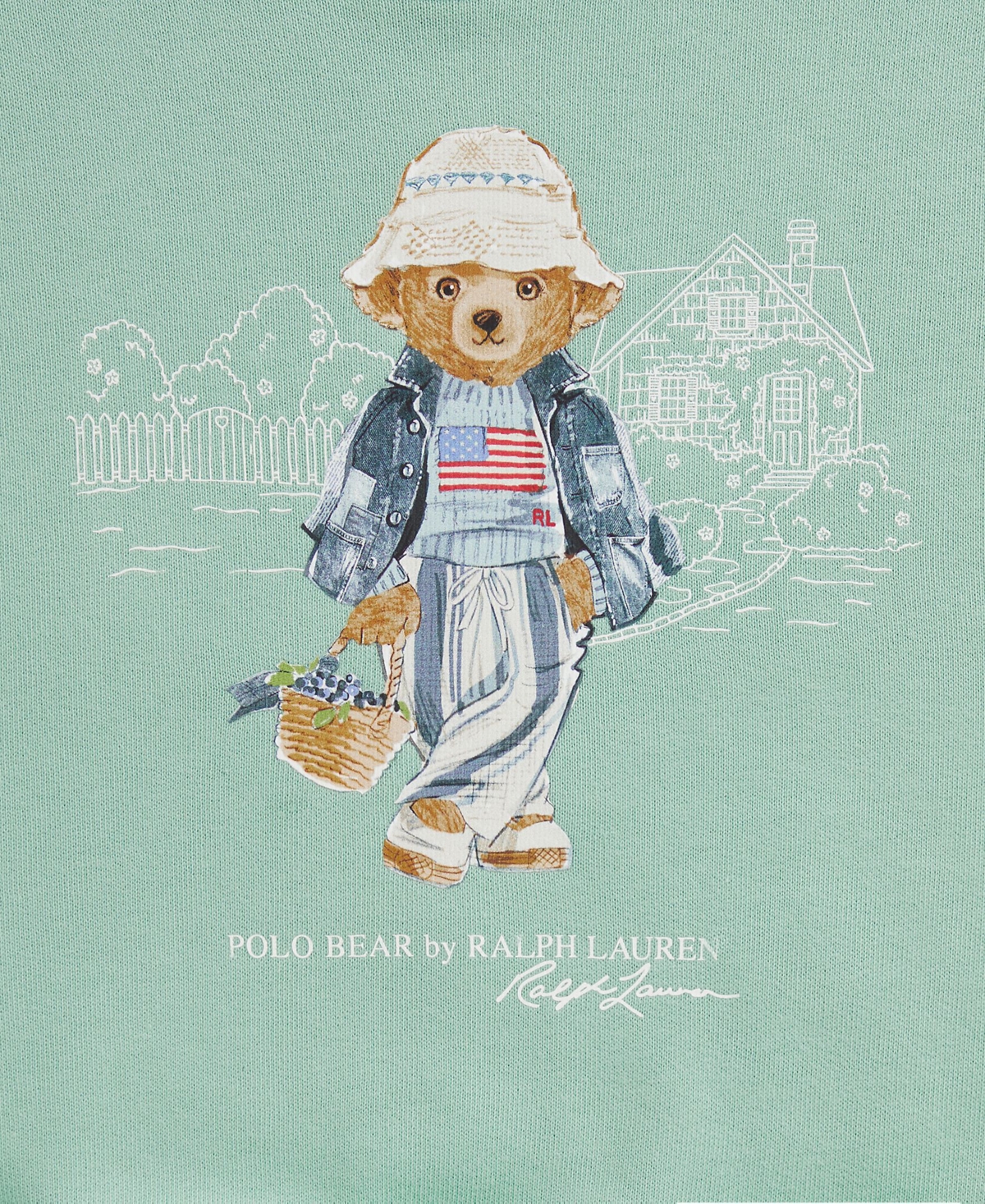 Polo Ralph Lauren Girls' 2-6X Bear Terry Pull-On Sweatshirt