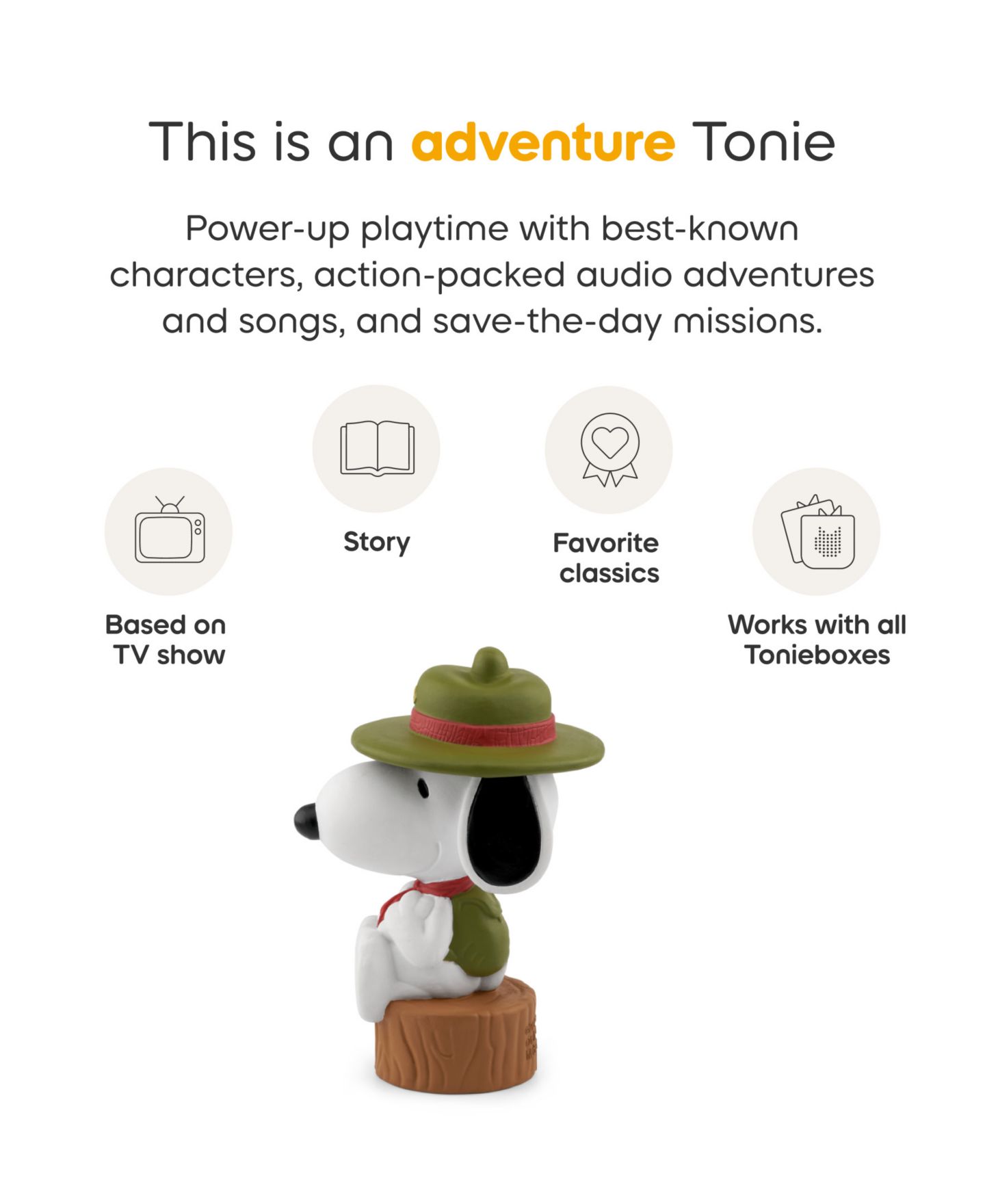 Детская фигурка Tonies Camp Snoopy Tonie Figurine — фото 5