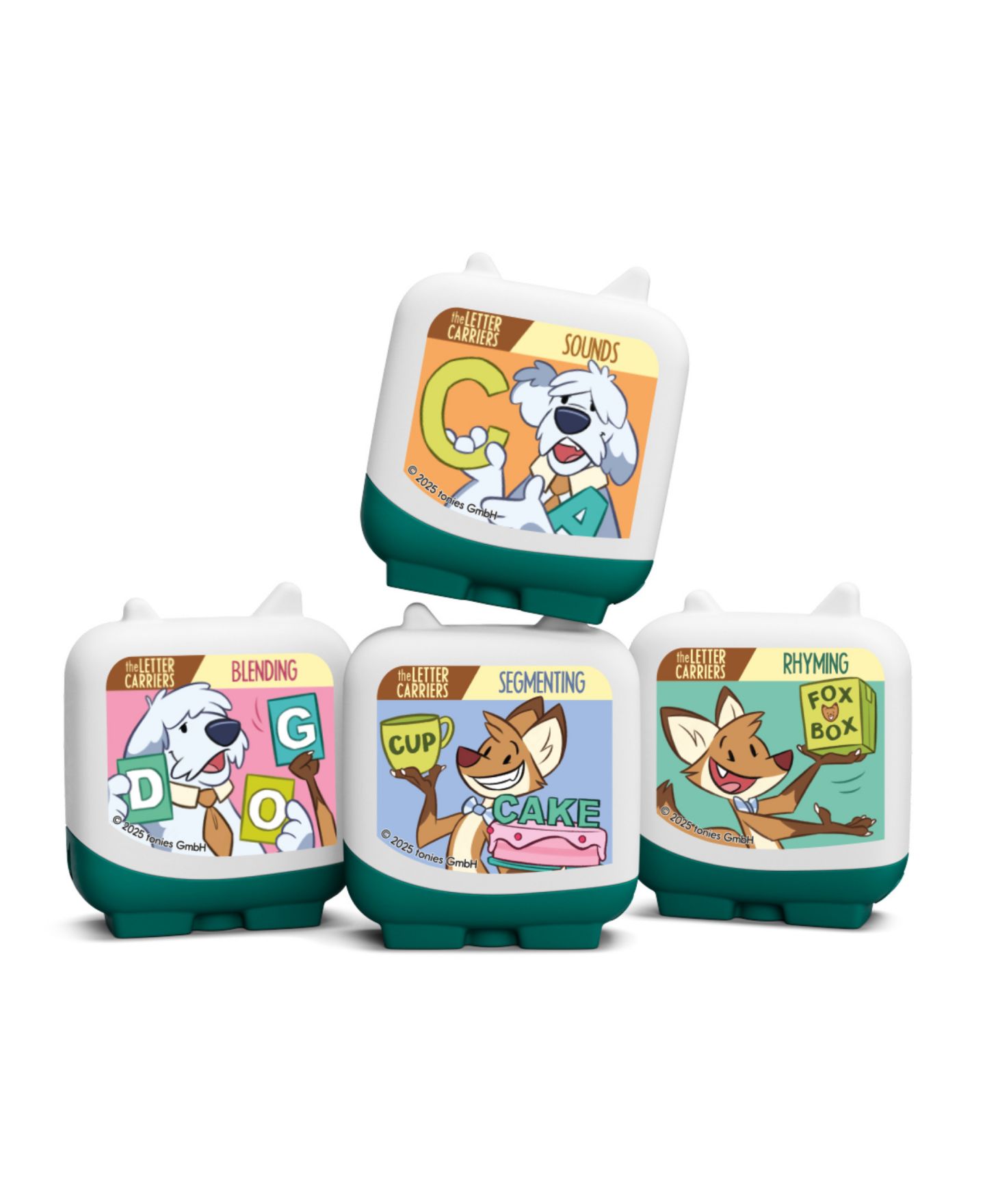 Детские игрушки Tonies The Letter Carriers Pocket Letter Sounds and Learning to Read 4-Piece Set, Ages 5+ — фото 1
