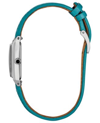 Women's Fio Turquoise Leather Strap Watch, 14.3mm