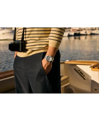 Men's Endeavor Chronograph Silver-Tone Stainless Steel Bracelet Watch, 43mm