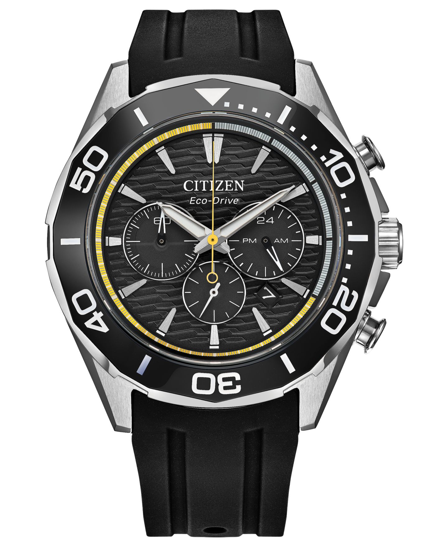 Мужские часы Citizen Endeavor Chronograph Black Strap Watch, 43mm — фото 1