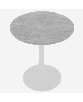 White Mid-Century Modern Marble Coffee/Dining Table (2-4 People)