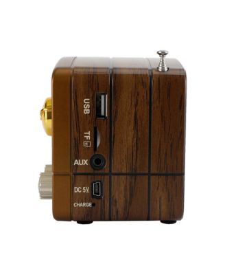Portable Vintage Radio, FM/AM/SW Receiver with Bluetooth & USB/TF Playback for Home Decor