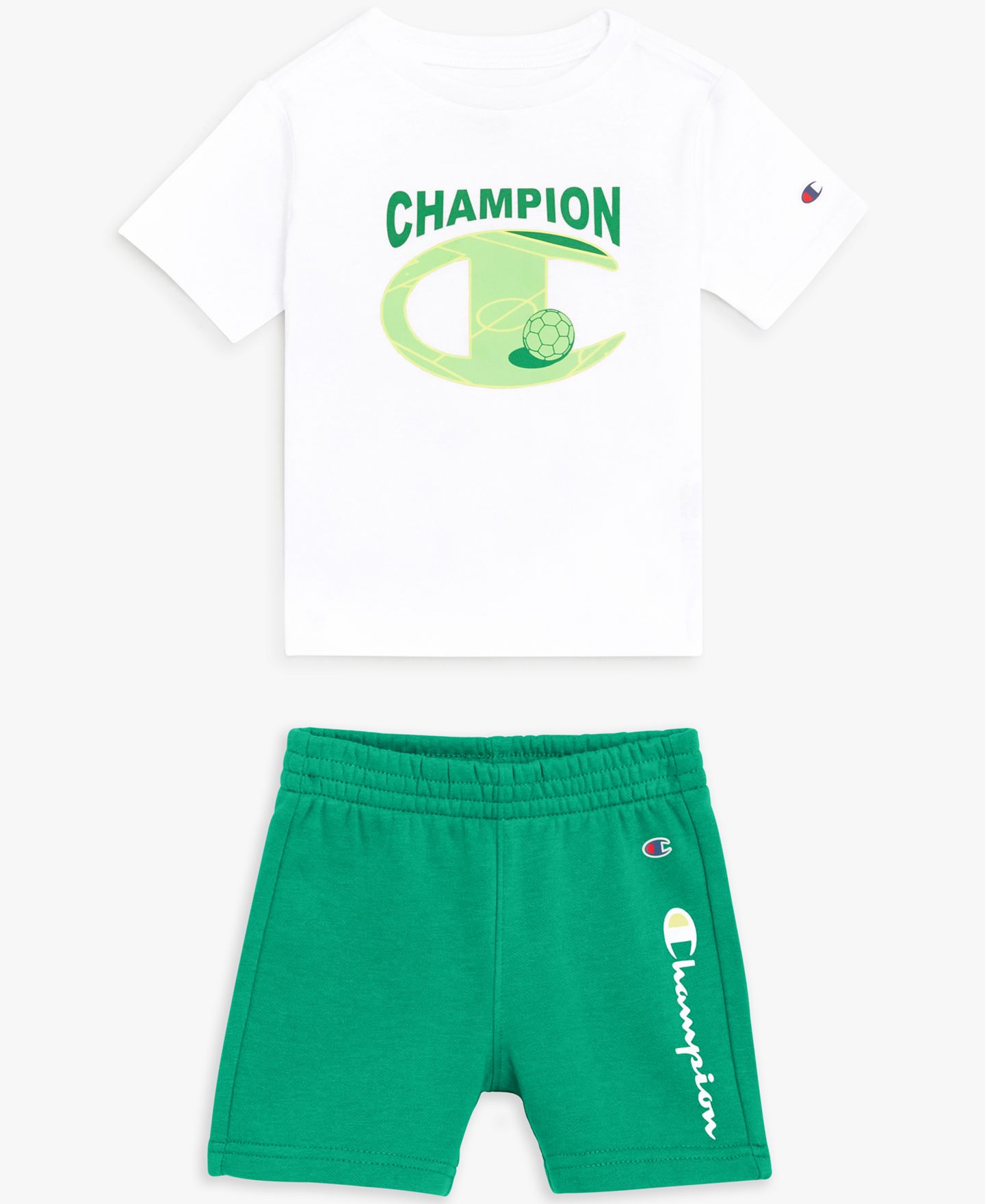 Детский комплект Champion для малыша: футболка и шорты Signature, цвет: Яркий белый — фото 1