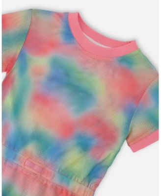 Girls Mesh Beach Dress Multicolor