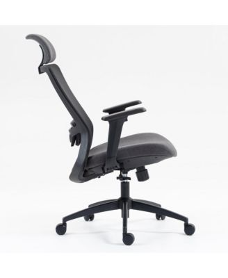 High Back Mesh Office Chair with Adjustable Lumbar Support & Headrest