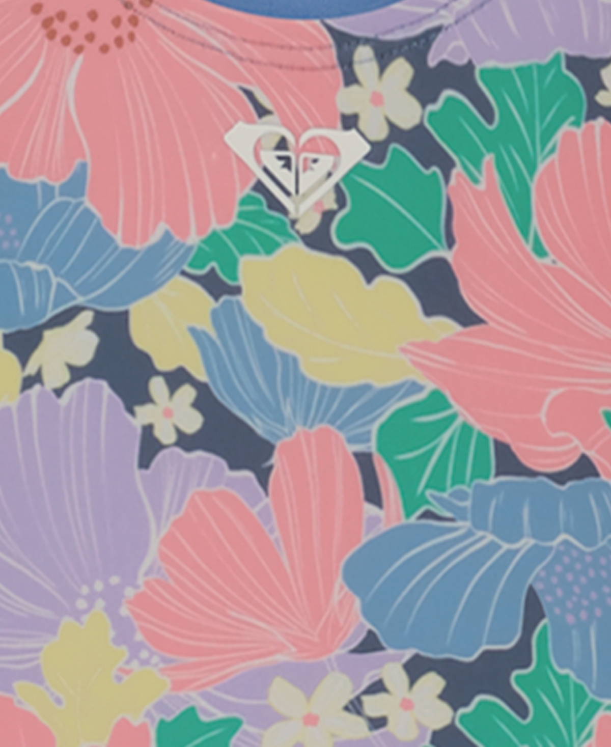 Roxy Girls' 8-16 Scoop Neck Top & Floral One-Piece Swimsuit, 2-Piece Set