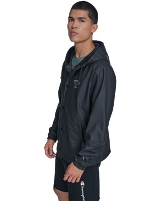Men's Rubberized Hooded Rain Jacket